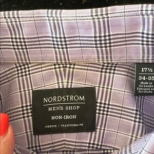 Nordstrom Men's Purple Plaid Shirt